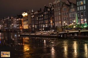 Amsterdam - peisaje de noapte - Damrak