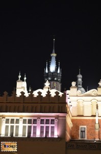 Cracovia - peisaje de noapte - Bazilica Sf. Maria