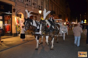 Cracovia - peisaje de noapte Caleasca trasa de cai