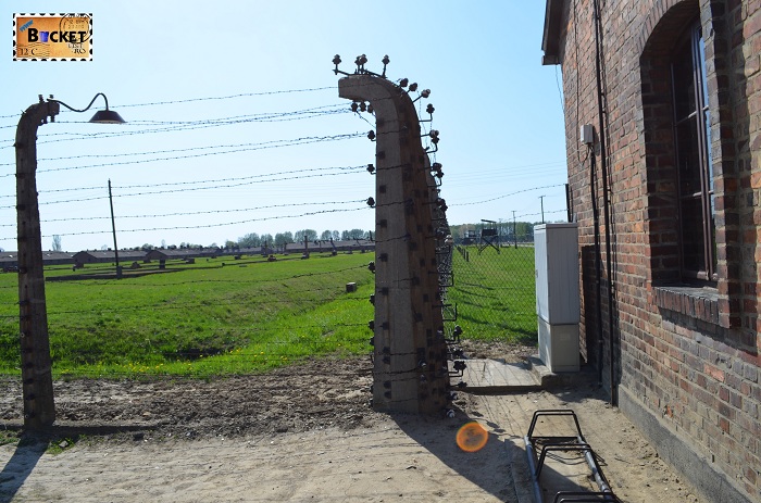 Gard electrificat lagărul de concentrare Birkenau