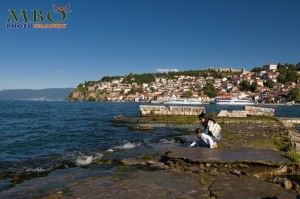Lacul Ohrid din Macedonia, peisaje de dimineata