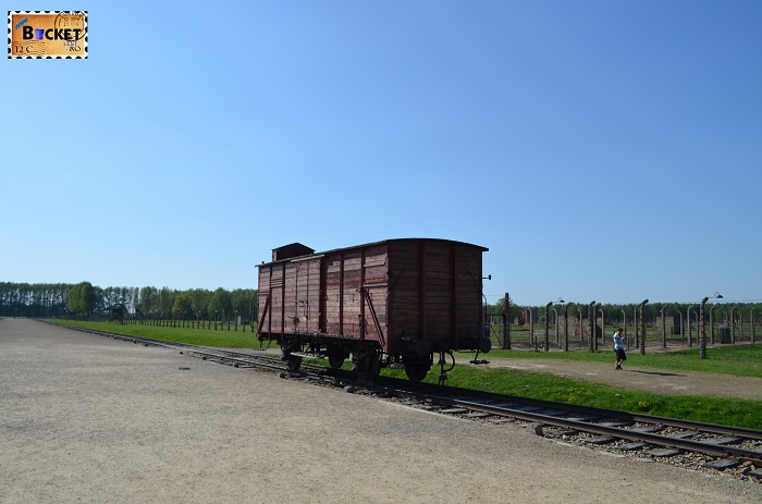 Lagărul de concentrare Auschwitz II - Birkenau - vagon de tren