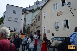 Intrare spre funicularul spre Hohensalzburg
