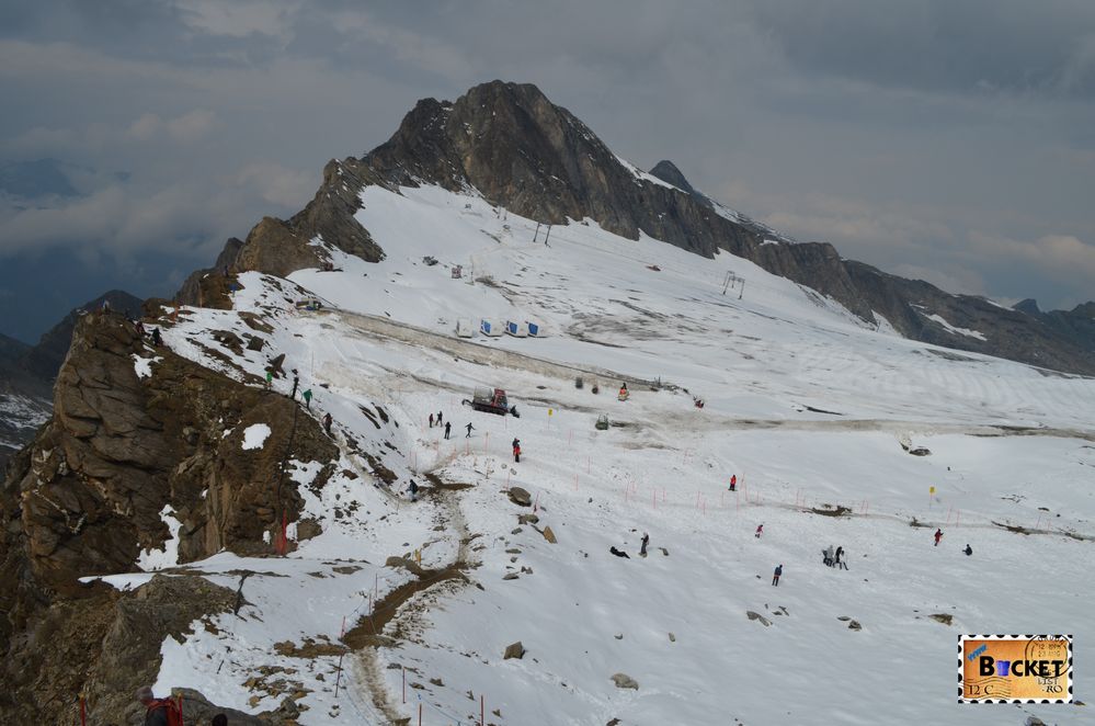 ghețarul Kitzsteinhorn vazut de pe traseul spre  Gipfelwelt 3000