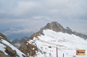 Ghetarul Kitzsteinhorn vazut de pe traseul spre Gipfelwelt 3000
